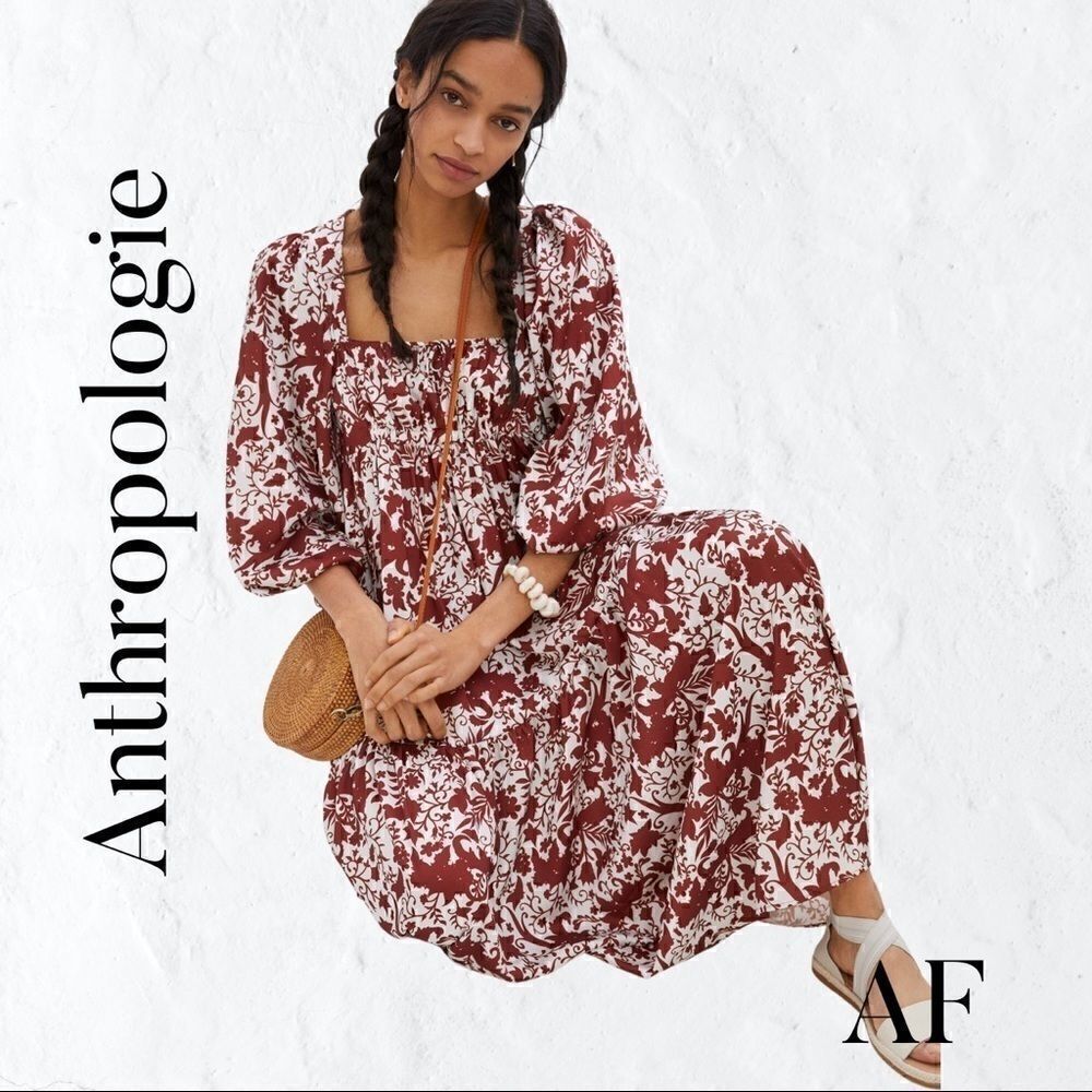 ANTHROPOLOGIE BY DELFI ISOLDE SILKY MAXI DRESS NWT Medium